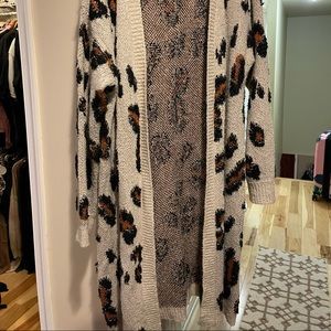 Cheetah print size XL long cardigan